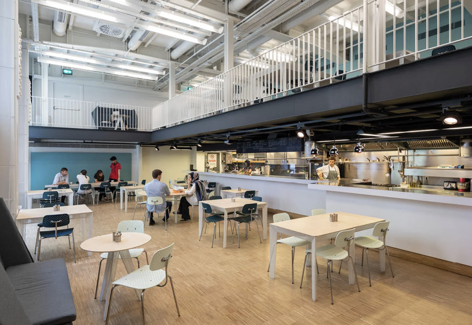 SALT Beyoğlu Café interior and mezzanine